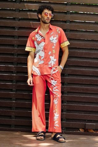 Nautanky Lily Bloom Print Shirt With Pant 