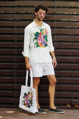 Nautanky Meadow Printed Shirt With Shorts 