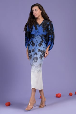 Tasuvure Kimono Kitsch Gradient Dress 