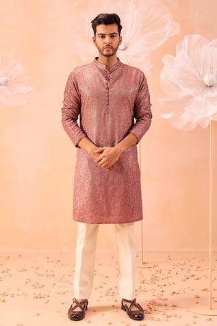 Contrast By Parth Khwaab Sequin Embroidered Kurta With Pant 