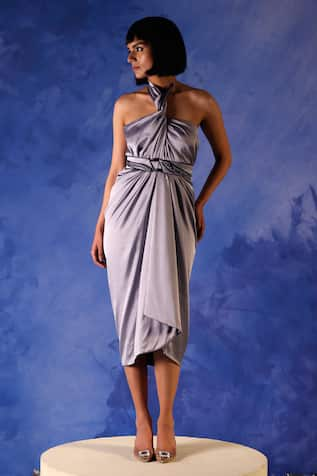 Orthodox Ibis Halter Draped Dress 