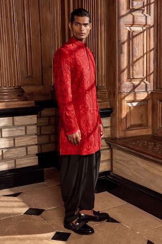 Seema Gujral Paisley Embroidered Sherwani Set 