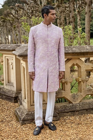 Seema Gujral Pearl Embroidered Sherwani Set 