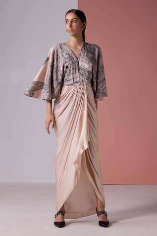 JYOTI SACHDEV IYER Landon Print Draped Kaftan 