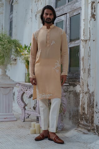 Amrit Dawani Bead Embroidered Kurta Set 