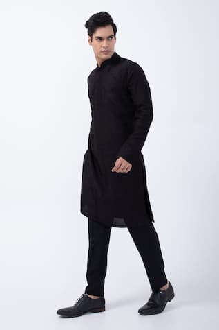 KAKA CALCUTTA Plain Full Sleeve Kurta & Pyjama Set 