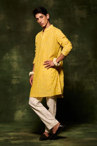 NAFS Hand Embroidered Kurta & Pant Set 