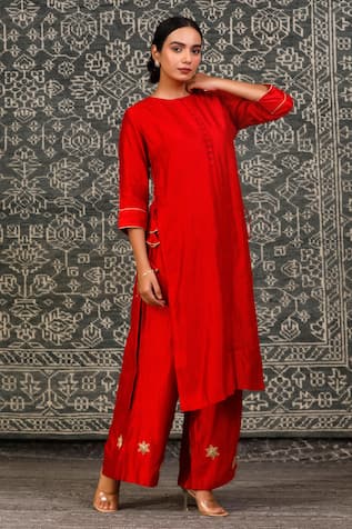 Eeda Noor Chiniya Silk Kurta & Pant Set 