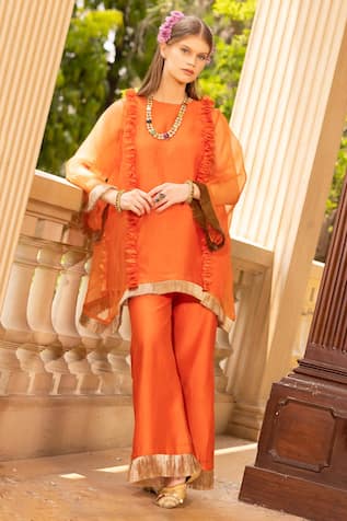 Tarisha Tholia June Plain Kurta & Pant Set 