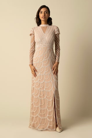 RAISHMA Casey Beads Embroidered Gown 