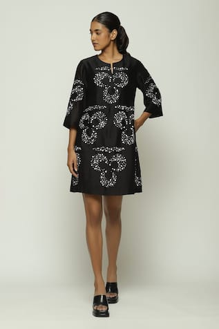 Abraham & Thakore Ottoman Turkish Moon Embroidered Dress 