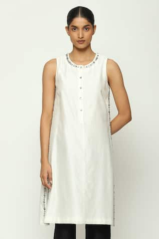 Abraham & Thakore Mother Of Pearl Tunic 