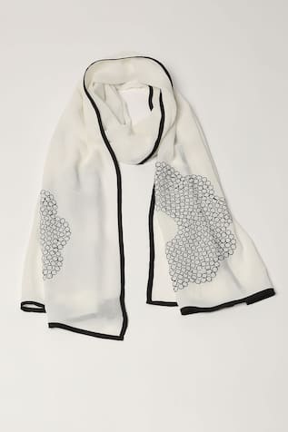 Abraham & Thakore Sequin Flower Scarf 