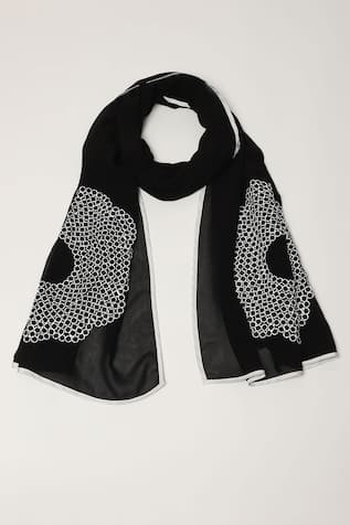 Abraham & Thakore Sequin Bloom Flower Scarf 