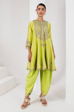 Akara Persian Bloom Sequin Embroidered Anarkali Set 