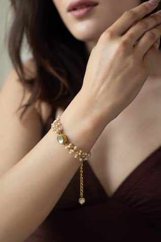 Do Taara Kundan Embellished Multi Strand Bracelet 