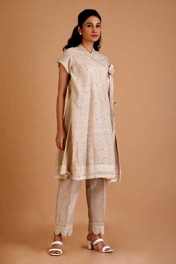 Mityan Brittle Bush Embroidered Tunic Set 
