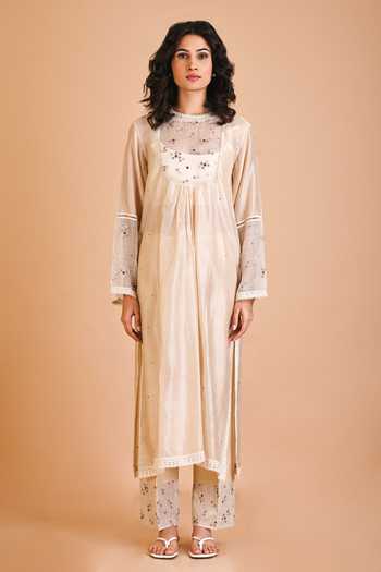 Mityan Cactus Floral Embroidered Tunic Set 