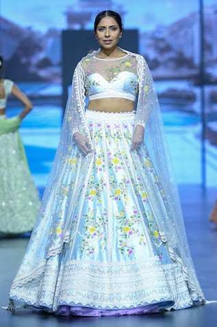 Anushree Reddy Aashnaa Raw Silk Embroidered Lehenga Set 