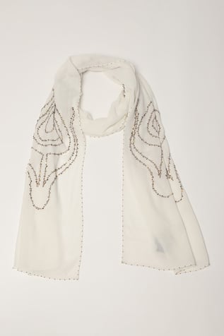 Ottoman Tulip Embroidered Scarf 