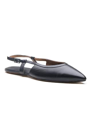Pointed Toe Buckle Strap Stiletto Flats 
