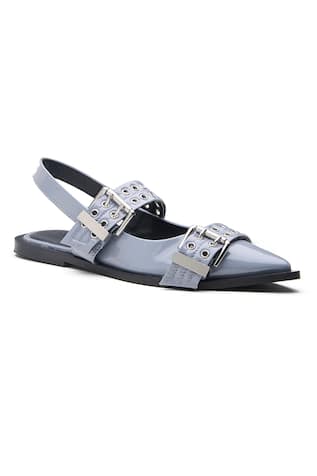 Metallic Rivet Strap Flats 