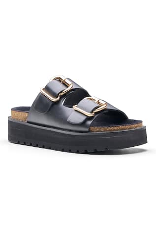 Milton Double Buckle Strap Platform Sandals 