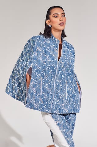 House of Zeniaa Passion Denim cape 