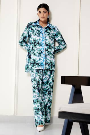 House of Zeniaa Miss Daizy Floral Print Shirt & Pant Co-ord Set 