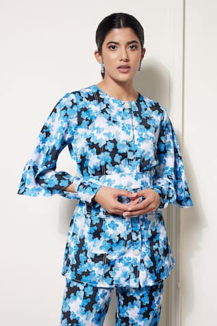 House of Zeniaa Floral Print Shirt 