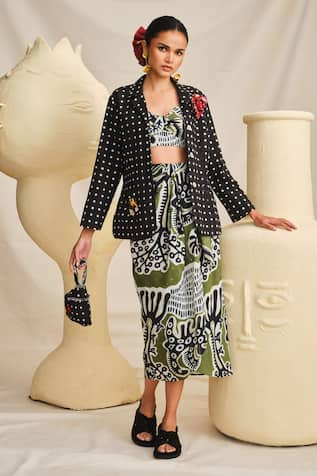 Jodi Pipli Geometric Print Blazer 