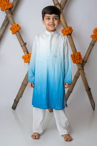 Mi Dulce An'ya Ombre Handwoven Kurta With Pant 