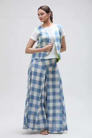 Jay Checkered Woven Waistcoat 