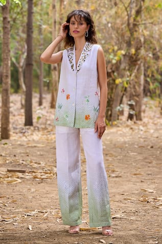 Pozruh by Aiman Regina Ombre Print Pant 