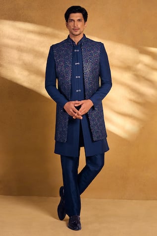 Alaya Advani Sequin Embellished Jacket Sherwani Set 