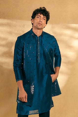 Alaya Advani Sequin Embroidered Nehru Jacket With Kurta Set 