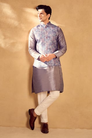 Alaya Advani Geometric Print Nehru Jacket With Kurta Set 