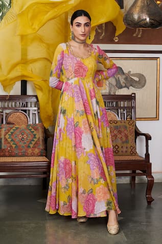 Blooming Threads Nargis Printed Anarkali Set 