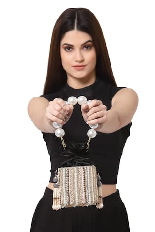 Bijoux By Priya Chandna Star Dust Sequin Embellished Box Potli Bag 