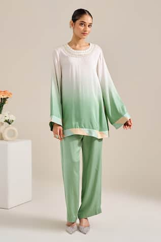 Siyona by Ankurita Champa Ombre Tunic & Pant Co-ord Set 