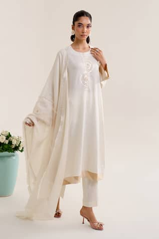 Siyona by Ankurita Chaandni A-Line Embroidered Kurta & Pant Set 