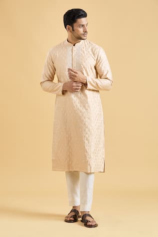 Aryavir Malhotra Floral Woven Kurta Set 