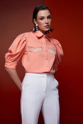 House of Zeniaa Pearl Dangler Shirt 