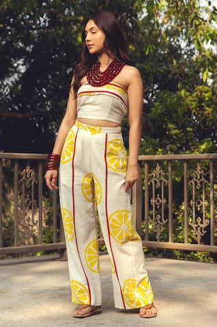 Limoncello Print Top With Pant 