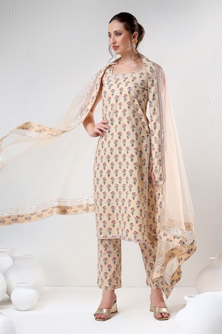 POMCHA JAIPUR Floral Print Kurta Pant Set