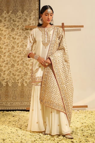 Sheetal Batra Shamshul Dabka Embroidered Kurta & Gharara Set 