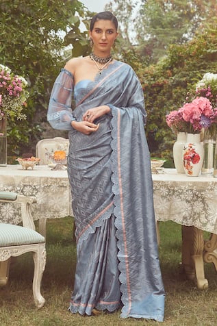 Kasturi Kundal Emma Handloom Saree With Unstitched Blouse Piece 