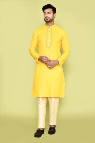 Beads Embroidered Kurta With Pant 