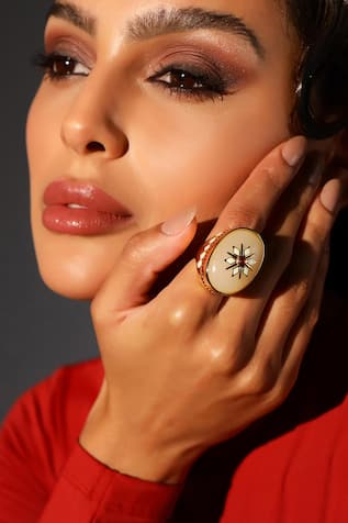 Shazé Luna Sunrise Embellished Ring 