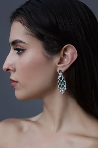 Shazé Aurora Showers Stone Studded Earrings 